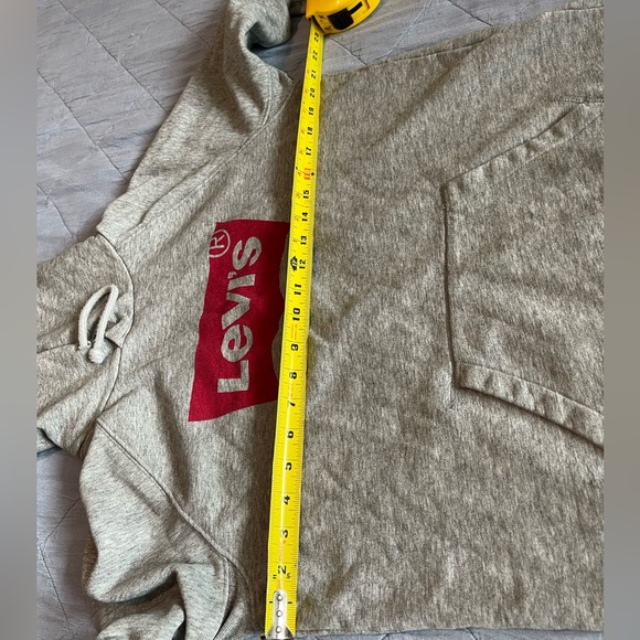 Classic Levi’s Red Bat Logo Pullover Hoodie Heather Grey S - Picture 8 of 11